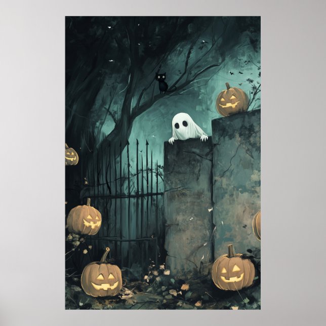 Affiche Halloween Le Fantôme De Peeping (Devant)