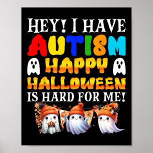 Affiche Halloween Les Enfants Ont L'Autisme Heureux Hallow