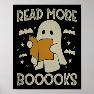 Affiche Halloween Lire plus Livres Drôle Ghost Livre de le