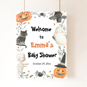 Affiche Halloween  Little Boo Baby Shower Welcome Sign