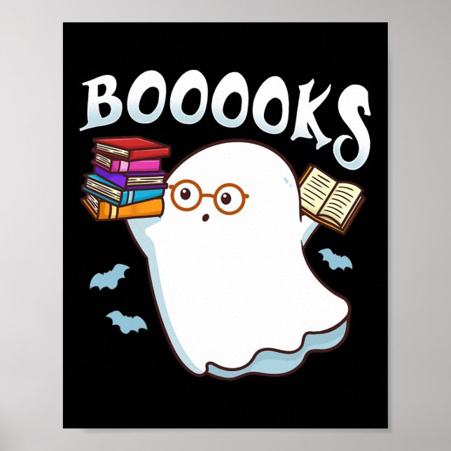 Affiche Halloween Livres Librairie Anglais Professeur Lect (Devant)