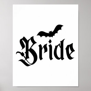 Affiche Halloween Mariage Éffrayant mariée mariée Couple M
