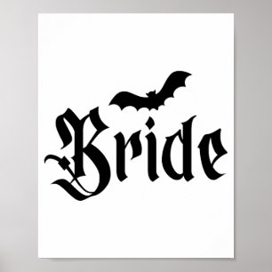Affiche Halloween Mariage Éffrayant mariée mariée Couple M