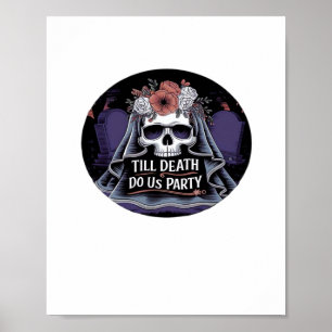 Affiche Halloween Mariage Mariage Éffrayant parti Hallowee