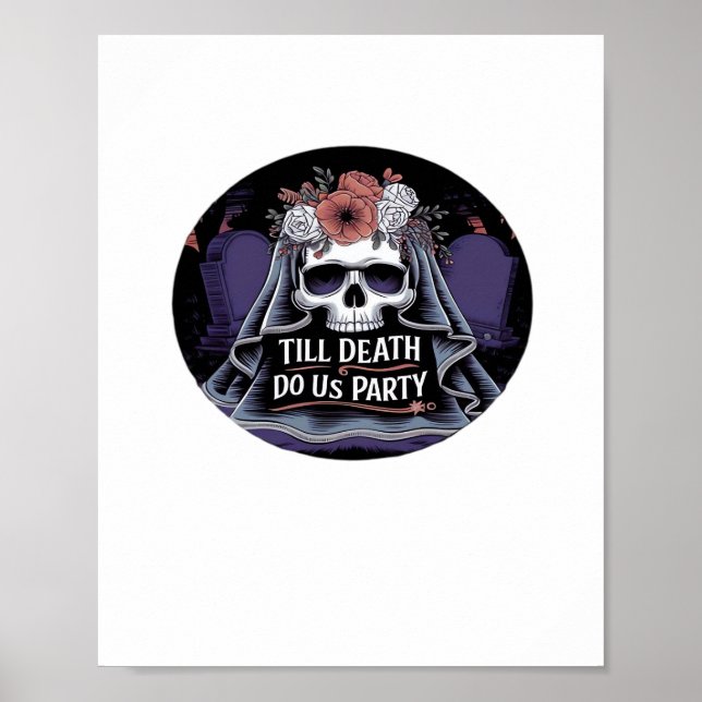 Affiche Halloween Mariage Mariage Éffrayant parti Hallowee (Devant)