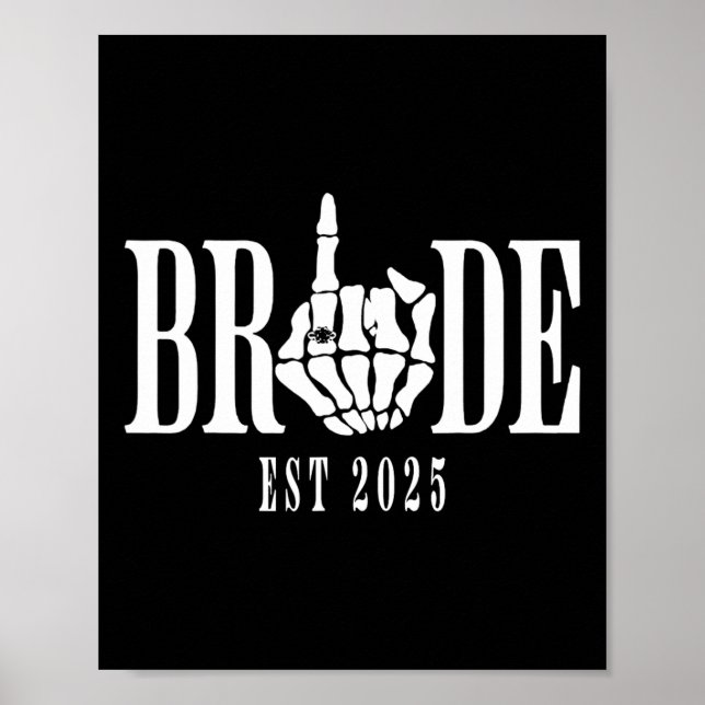 Affiche Halloween Mariage mariée Groom Skeleton Chelorette (Devant)