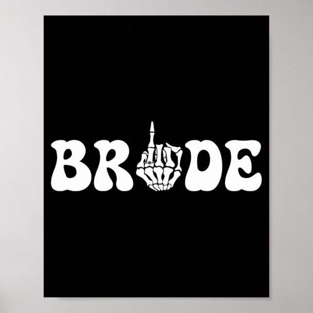 Affiche Halloween mariée Mariage Groom Skeleton Couple Mat (Devant)
