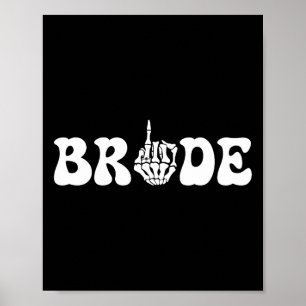 Affiche Halloween mariée Mariage Groom Skeleton Couple Mat