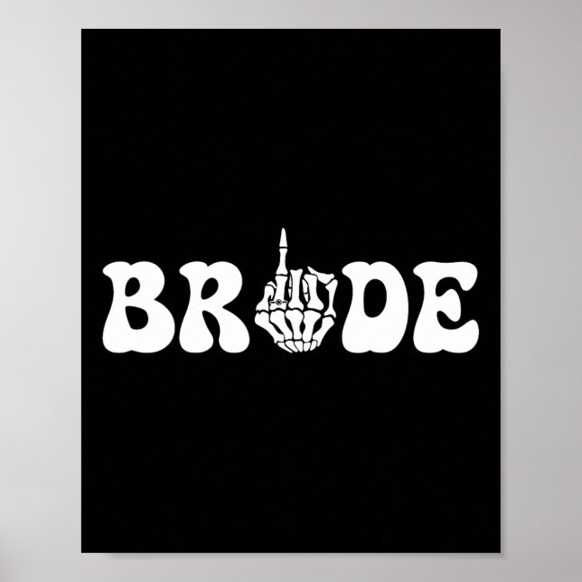 Affiche Halloween mariée Mariage Groom Skeleton Couple Mat (Devant)