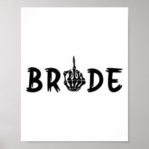 Affiche Halloween mariée Mariage Groom Skeleton jusqu'à la