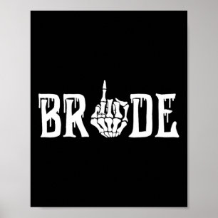 Affiche Halloween mariée Mariage Groom Skeleton jusqu'à la