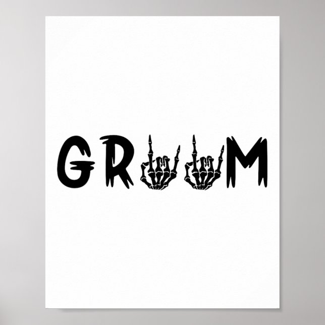 Affiche Halloween mariée Mariage Groom Skeleton jusqu'à la (Devant)