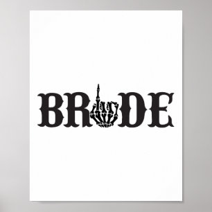 Affiche Halloween mariée mariée Groom Skeleton Corresponda