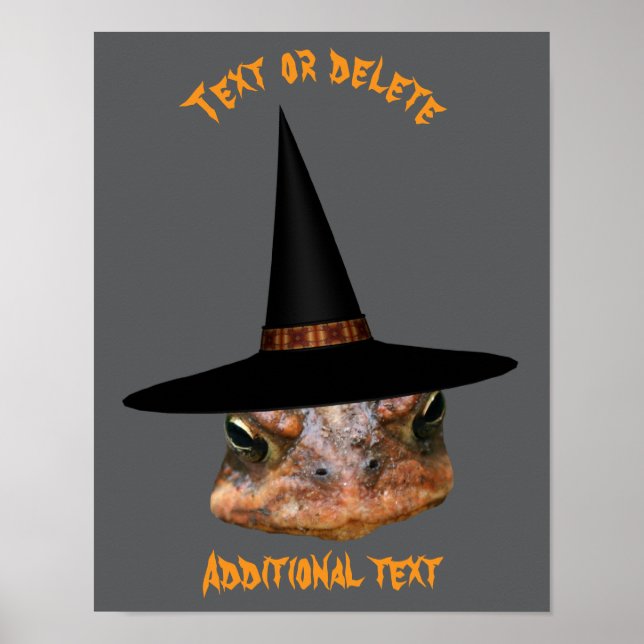 Affiche Halloween Mean Toad Face personnalisée (Devant)