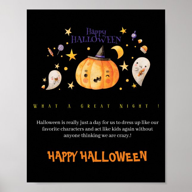Affiche Halloween mignon (Devant)