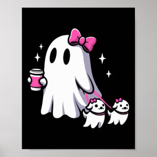 Affiche Halloween mignon Fantôme Chien de marche Éffrayant