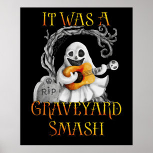 Affiche Halloween Monster Mash Ghost Graveyard Smash