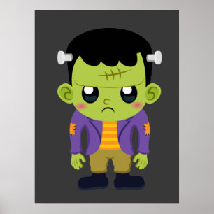 Affiche Halloween monstre Frankenstein Green