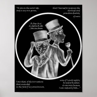 Affiche Halloween Mr. Hyde and Dr. Jekyll Gothic Art Print