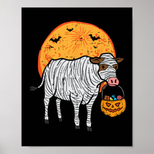Affiche Halloween Mummy Cow Trick Treat Farm Costume Garço