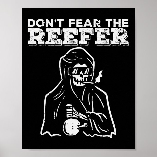 Affiche Halloween Ne Craindre Reefer Grim Reaper Drôle Cos (Devant)