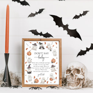 Affiche Halloween Ne dis pas bébé