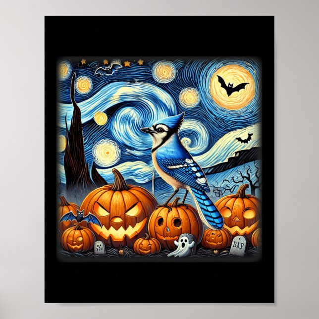 Affiche Halloween Night Blue Jay (Devant)