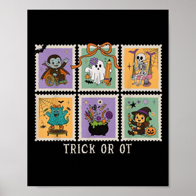 Affiche Halloween Occupational Therapy Trick Or Ot Therapi (Devant)