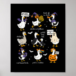 Affiche Halloween Oie Subtil Résister Trump Libéral Fémini