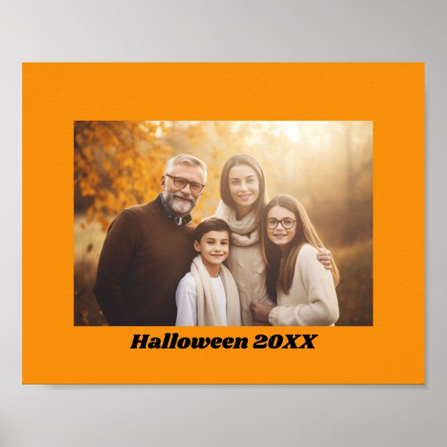Affiche Halloween Orange Border - Téléchargement instantan (Devant)