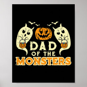 Affiche Halloween Papa De Monsters Drôle Famille Costume P