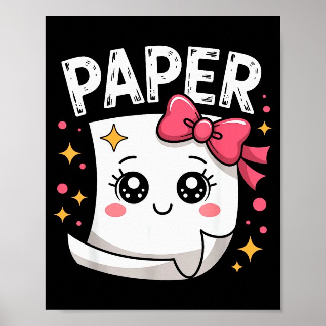 Affiche Halloween Papier Ciseaux Rock Matching Mignon Papi (Devant)