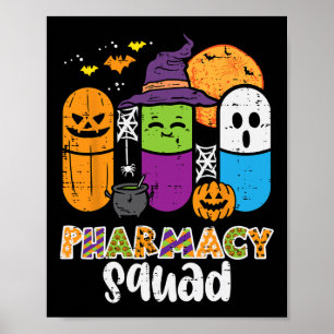 Affiche Halloween Pharmacy Squad PIlls Costume Pharmaciste