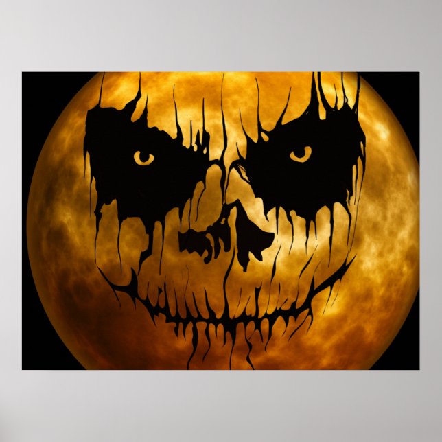Affiche Halloween Poster-Scandale Lune Visage (Devant)