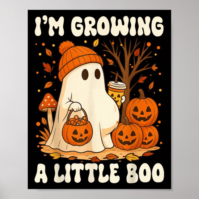 Affiche Halloween Pregnancy Announcement I'm Growing A Lit (Devant)