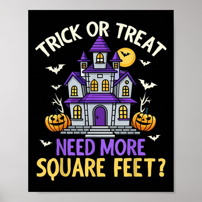 Affiche Halloween Real Estate Agent Broker Funny Realtor M (Devant)