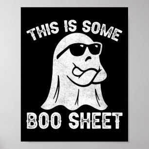 Affiche Halloween Retro Boo Ghost Ceci Est Une Feuille De