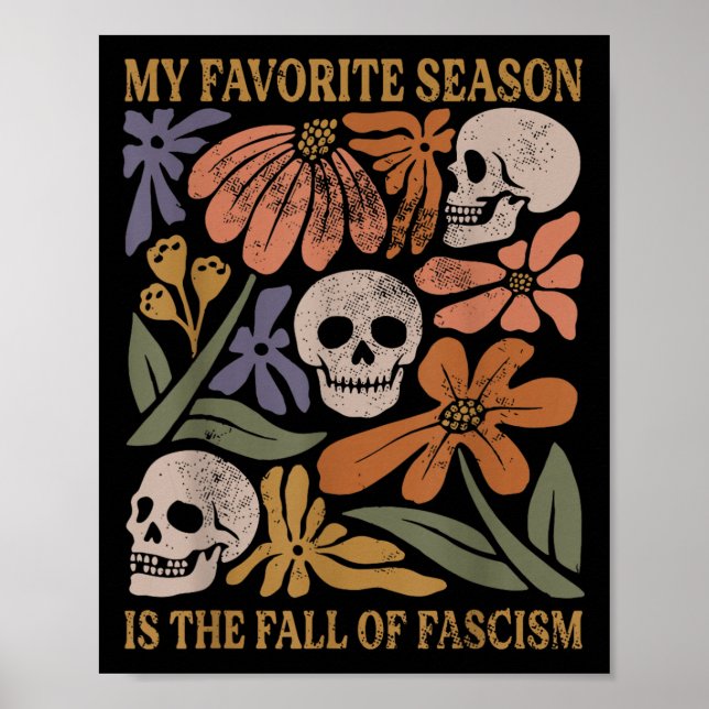 Affiche Halloween Rétro Ma Saison Préférée Est La Chute De (Devant)