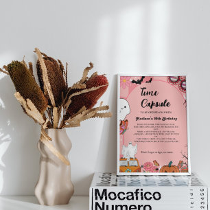 Affiche Halloween Retro Super 1er anniversaire heure Capsu