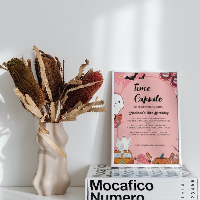 Affiche Halloween Retro Super 1er anniversaire heure Capsu (Créateur téléchargé)