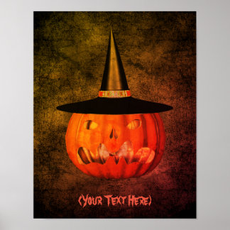 Affiche Halloween Scary Jack-o'-lantern personnalisé