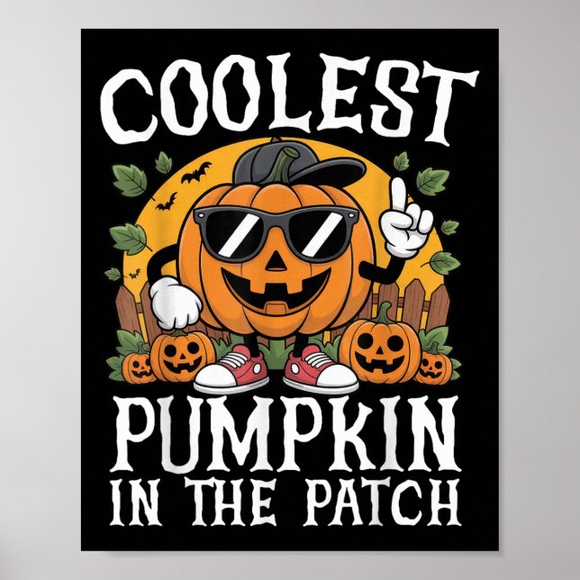 Affiche Halloween Shirts Boys And Kids Coolest Pumpkin In  (Devant)