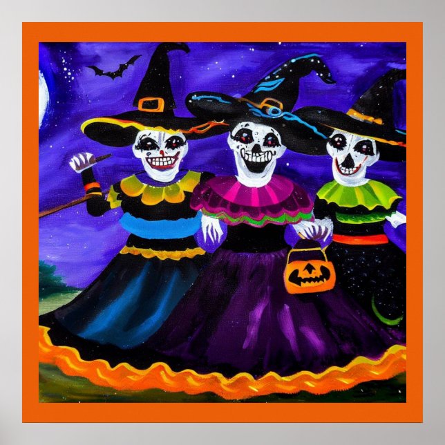Affiche Halloween - Sorcières 2 (Devant)