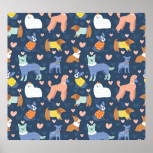 Affiche Halloween Spiders Web : Motif sans couture