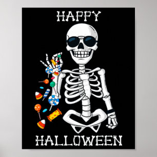 Affiche Halloween Squelette Saler Candy Fun