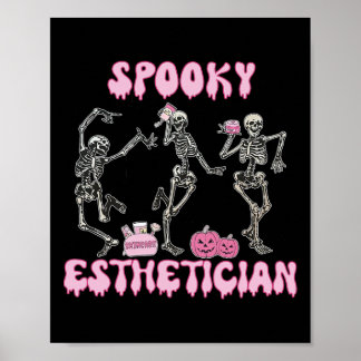 Affiche Halloween squelette Thérapie de la peau Esthétique
