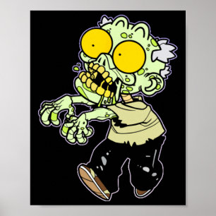 Affiche Halloween Squelette Zombie Jouer Costumes Collecte