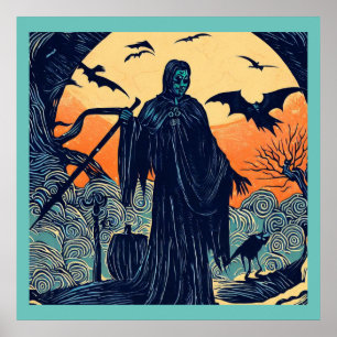 Affiche Halloween - Style de coupe 3