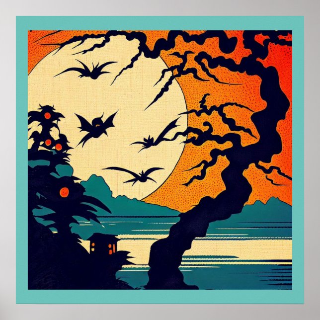 Affiche Halloween - Style de coupe 7 (Devant)