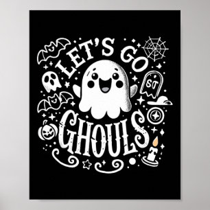 Affiche Halloween tee - shirt Allons Gouls Ghost Toddler F
